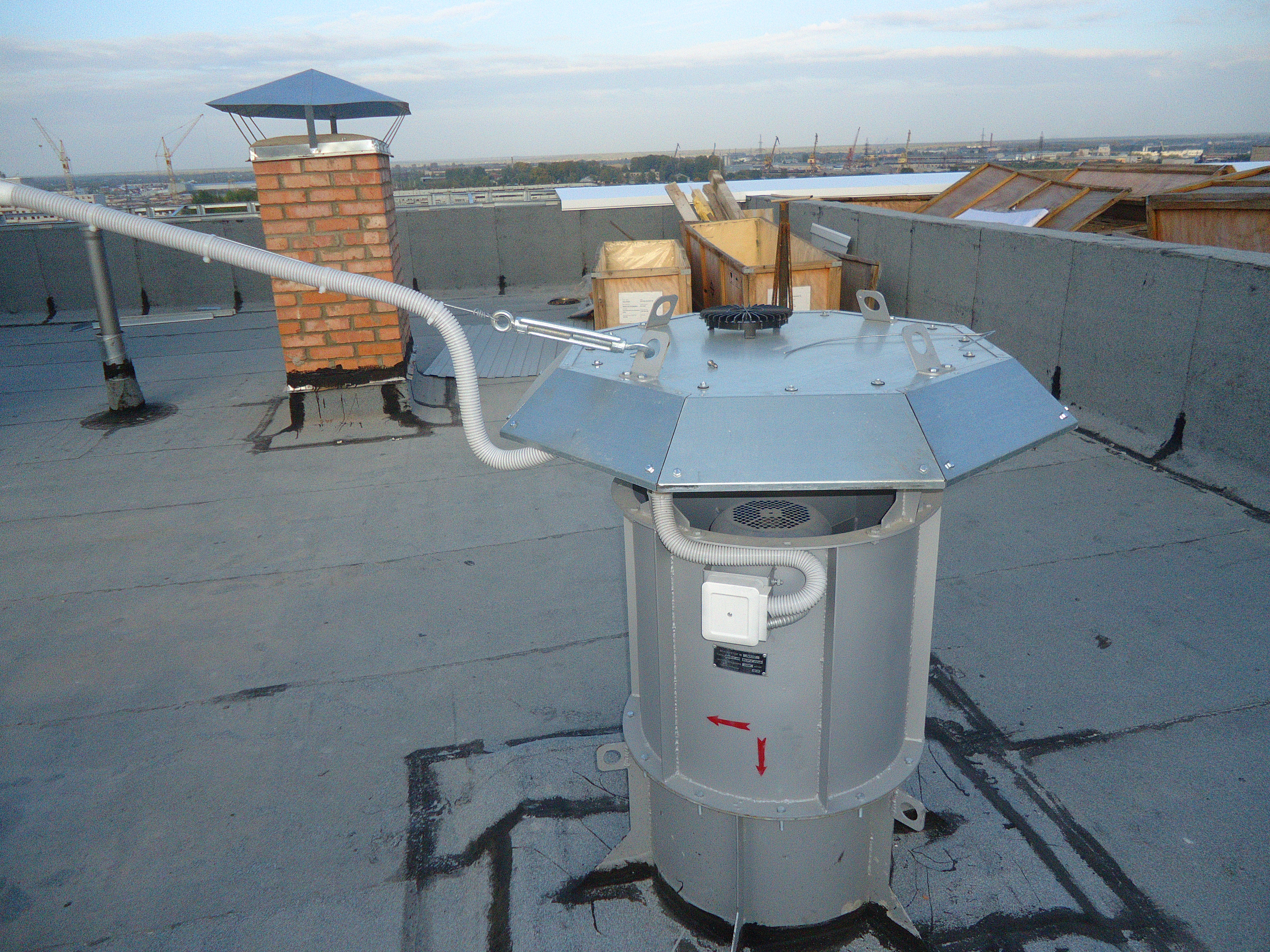 короб крышный для вентиляторов дымоудаления 190 225 мм